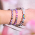 Bracelet de déclaration en verre galaxie en argent sterling 925 avec arc-en-ciel